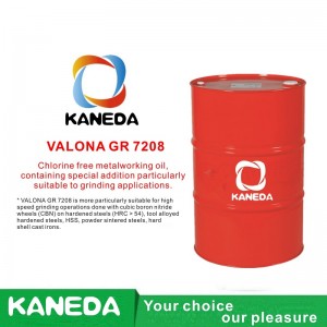 KANEDA VALONA GR 7208 Óleo para metais sem cloro, contendo adição especial particularmente adequada para aplicações de retificação.