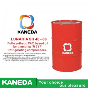 KANEDA LUNARIA SH 46 - 68 Óleo sintético à base de PAO para compressores de refrigeração de amônia (R 717).