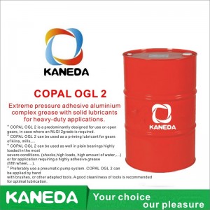 KANEDA COPAL OGL 2 Graxa complexa de alumínio adesivo para extrema pressão com lubrificantes sólidos para aplicações pesadas.